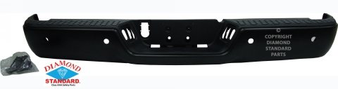 BUMPER ASSEMBLY- HS STEEL- SATIN BLACK/ PTM- W/ 4 SENSOR HOLES- FOR SINGLE EXHAUST- INCLUDES FACE BAR/ BRACKET