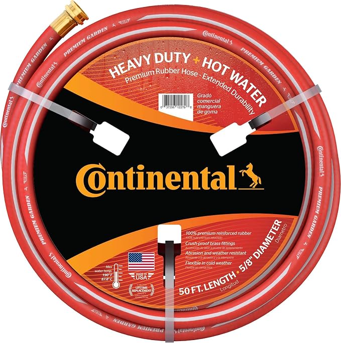 Continental ContiTech Red Hot Water Heavy Duty Garden Hose, 5/8"