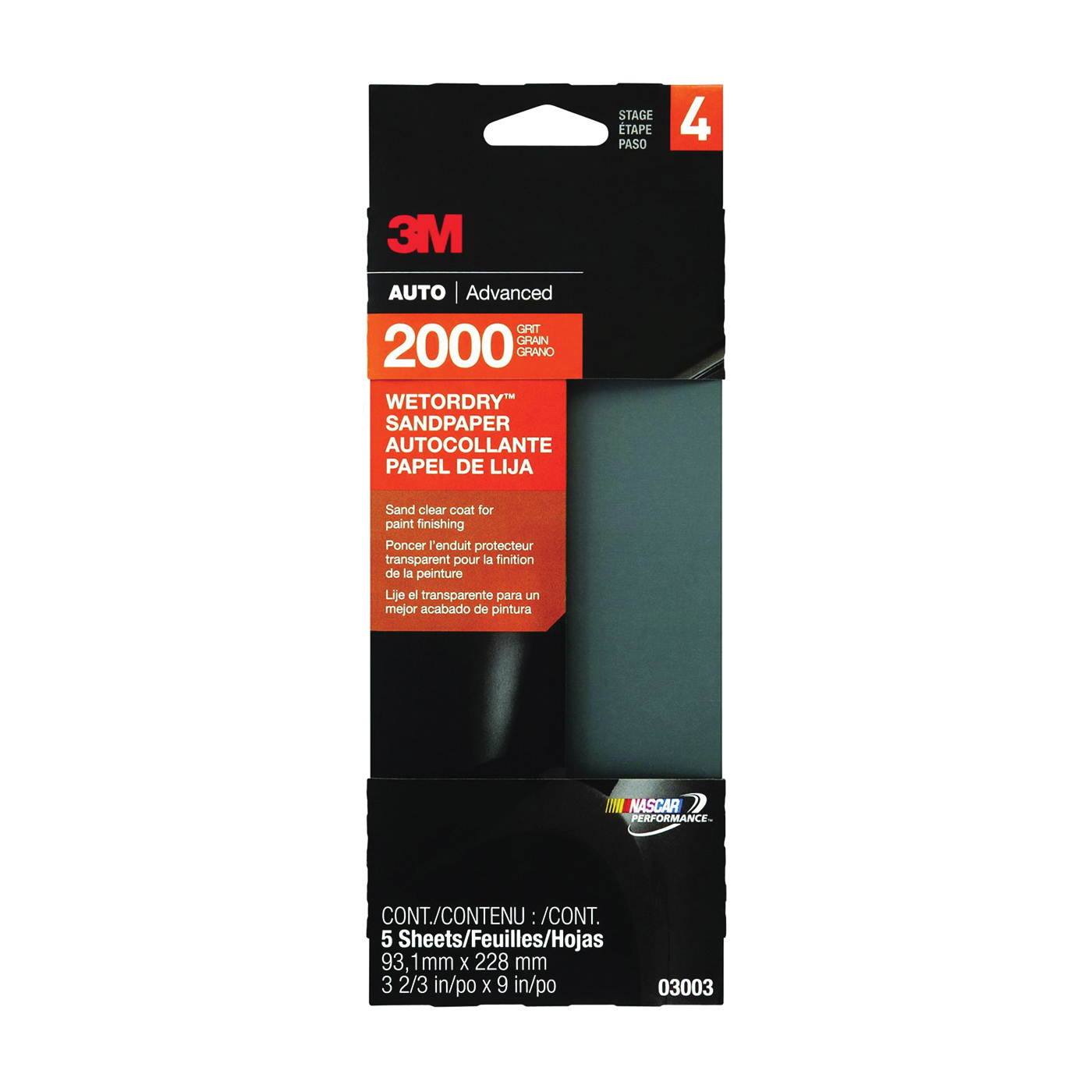 3M Wetordry Automotive Sandpaper, 2000 Grit, 5pk