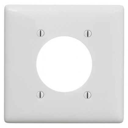 Power Outlet Single Gang Nylon Wallplate,White