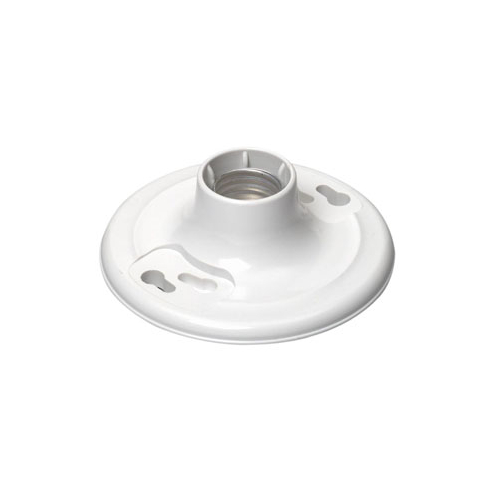 Medium Base Keyless Incandescent Lamp Holder, White