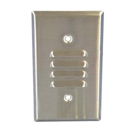 Leviton Louvre Wallplate,  84080-40 1-Gang, Horizontal, Stainles