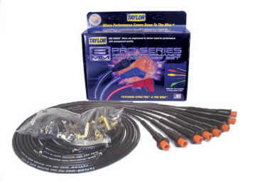 Taylor 75089 Spiro-Pro 8 Cyl Univ Hemi Black Spark Cables