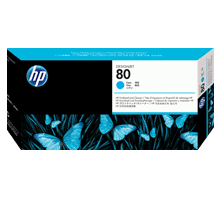 HP C4821A No. 80 Printhead And Cleaner - Cyan