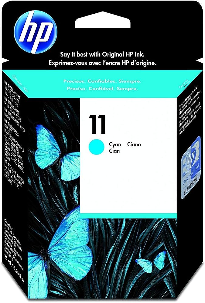 HP 11 Cyan Original Ink Cartridge (C4836A) 2,350 Pages