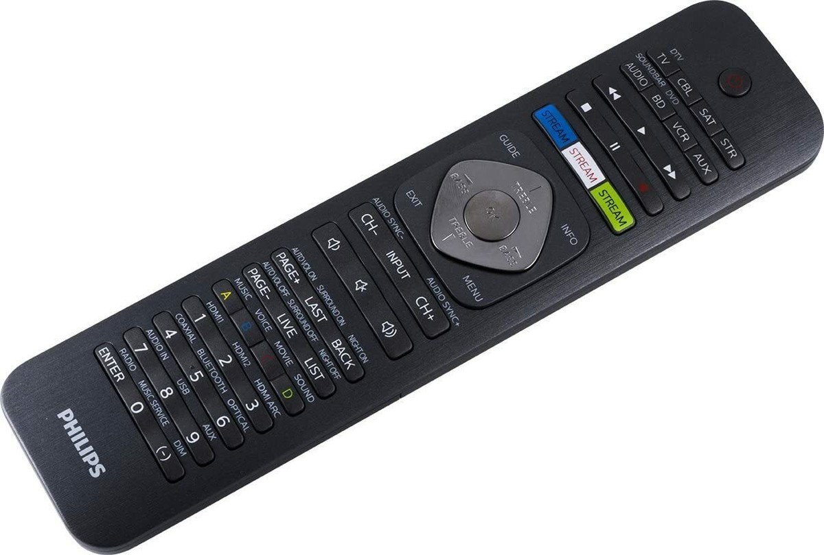 Philips SRP5018/27 8-in-1 Universal Remote Control, Black
