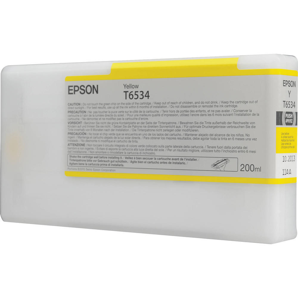 Epson T653400 Ink Cartridge (Yellow) in Retail Packaging