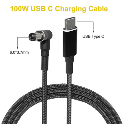 USB C Type C to 6.0*3.7mm Laptop Charging Adapter Cable Cord 100W USB Type C PD Power Adapter Plug Converter for Asus Laptop PC