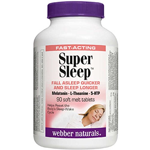 Webber Naturals Super Sleep Melatonin Plus L-Theanine & 5-HTP, 9
