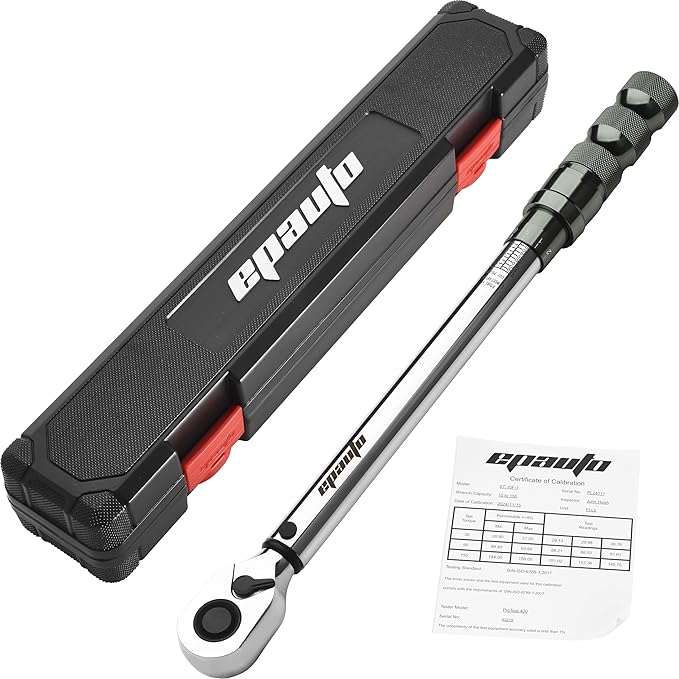 EPAuto 1/2-inch Drive Click Torque Wrench, 10~150 ft./lb, 13.6~203.5 N/m