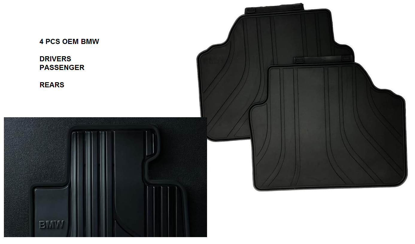 BMW OEM All-Weather Floor Mats 335i Full Set Xi (E90/E91/E92/E93 3 Series)