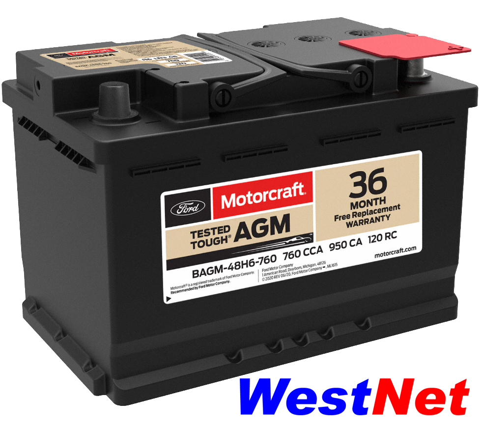 Ford OEM AGM DS7T-10655-F Like New Battery 12v AGM-48H6-760