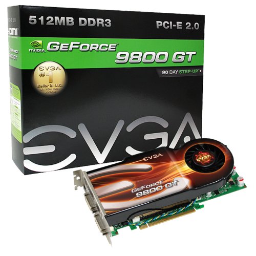 EVGA 512-P3-N971-TR GeForce 9800 GT Dual Slot 512MB DDR3 PCI-Express 2.0 Graphics Card