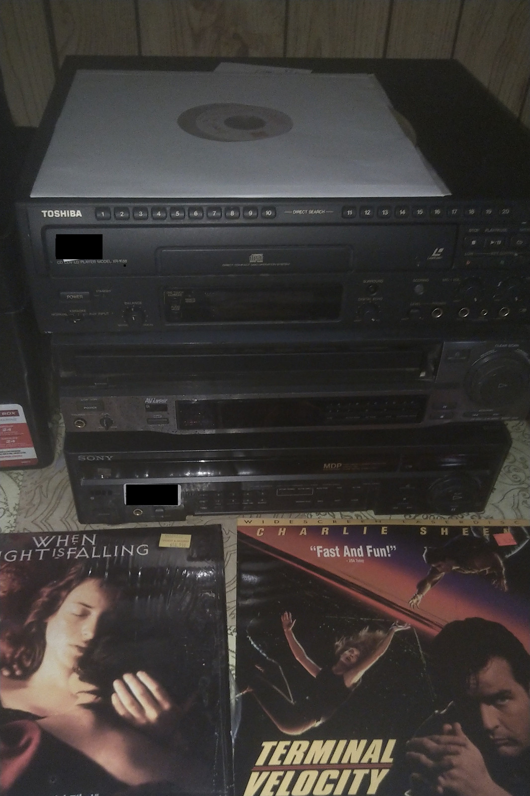 Lot of 3 Laserdisc Players Sony Toshiba & Discs