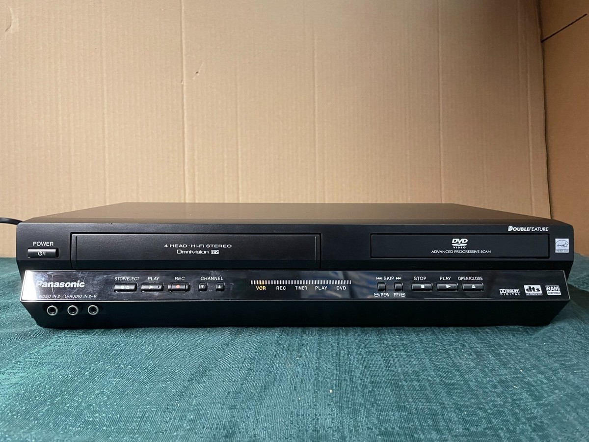 Panasonic PV-D4745/S-K DVD Player VHS Recorder 2 in 1 Combo VCR