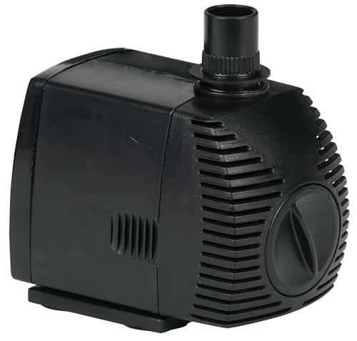 Little Giant PES-380-PW 115-Volt, 350 GPH Magnetic Drive Pump for Fountains and Small Ponds with 15-Ft. Cord, Black, 566718