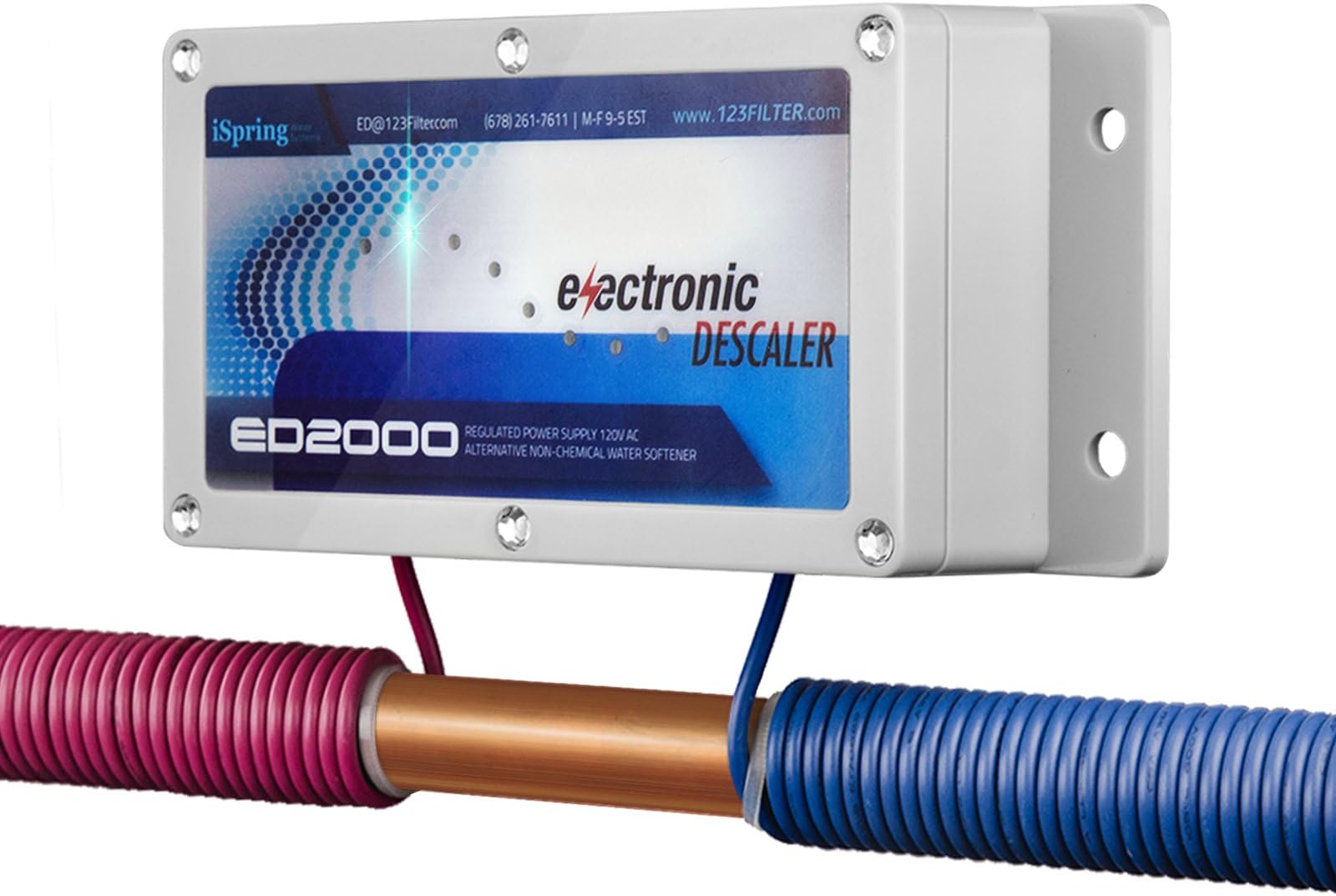 iSpring ED2000 Whole House Electronic Descaler Water Conditioner