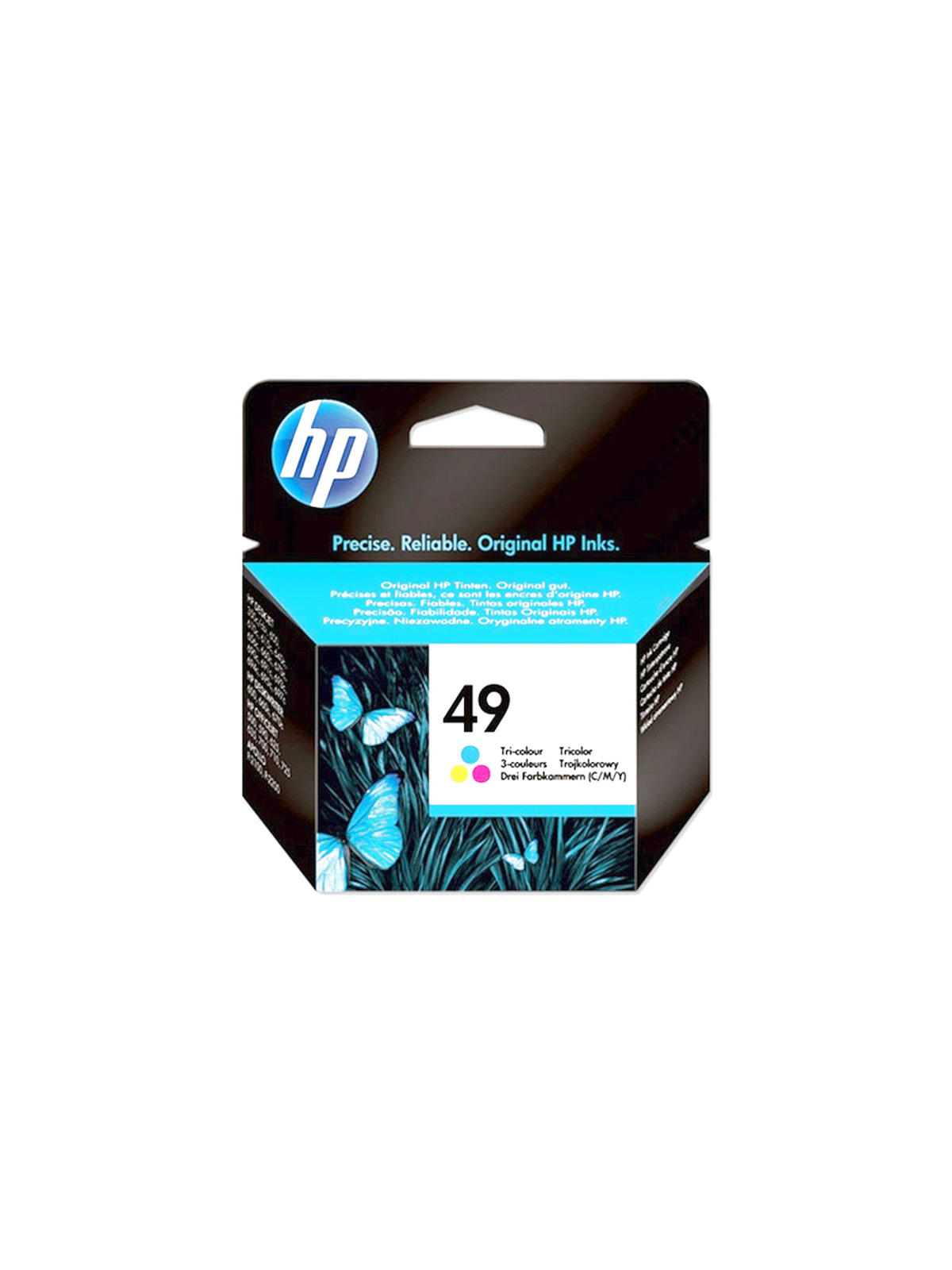 HP 49 - Print cartridge - 1 x yellow, cyan, magenta - 350 pages ( 51649A )