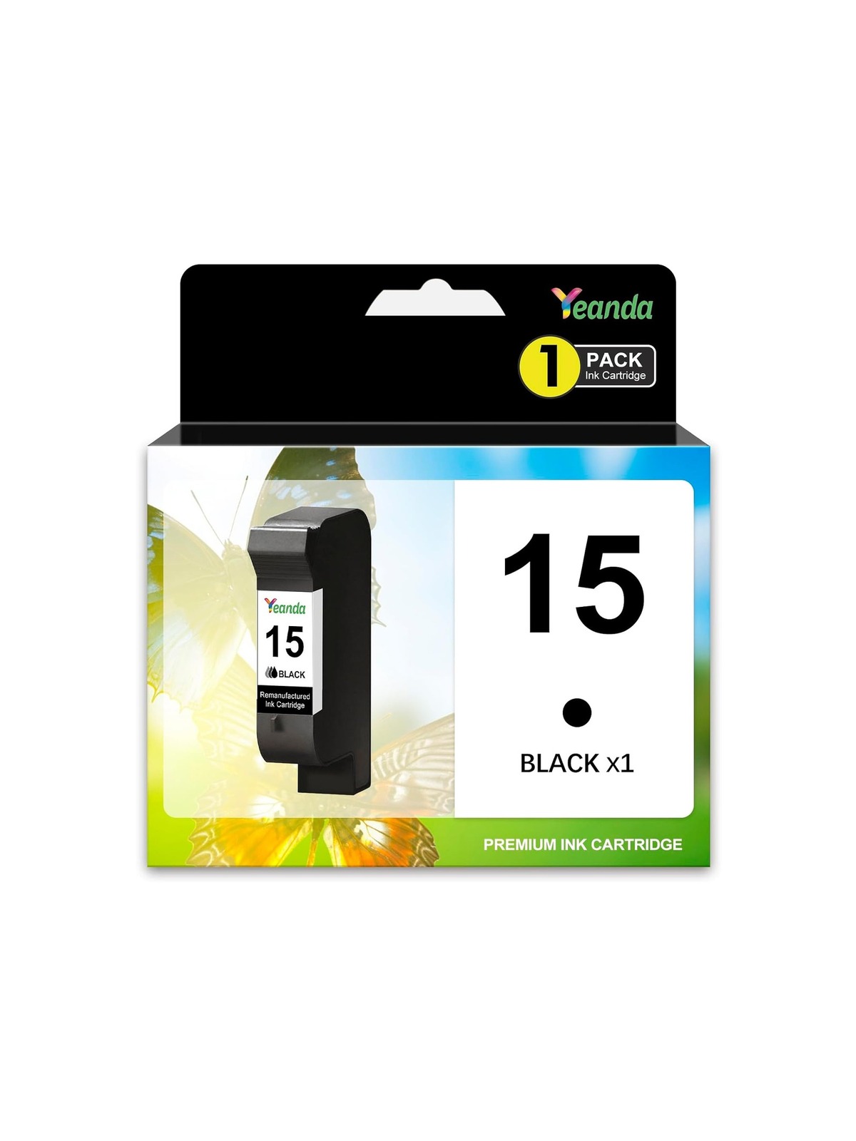 HP 15 Black Ink Cartridge | Works with HP DeskJet 810, 825, 840, 920, 940, 3820;