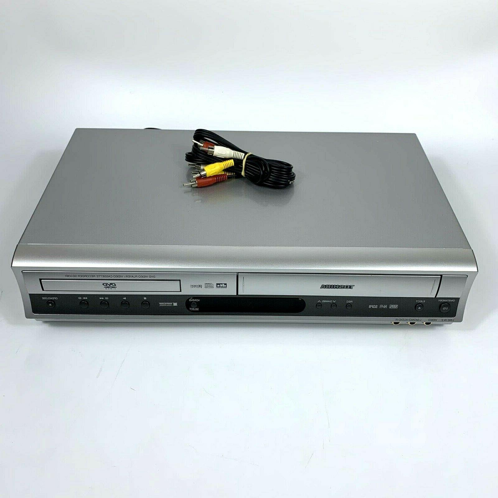 Toshiba SD-V383SC DVD VCR Combo Video Cassette Recorder Player with Cables