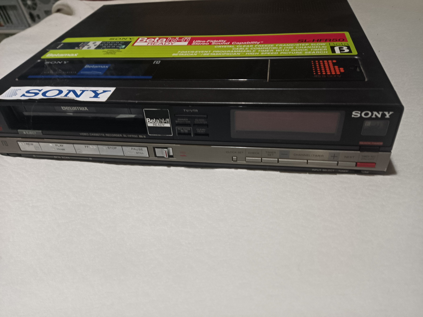 Sony SL-HRF50 Betamax Recorder Rare Made In Japan VCR