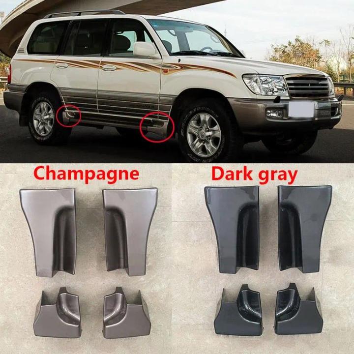 For Toyota Land Cruiser LC100 1998-2007 Exterior Side Door Step Plate Foot Pedal Step Board Protection Trim Cover Cap Lid