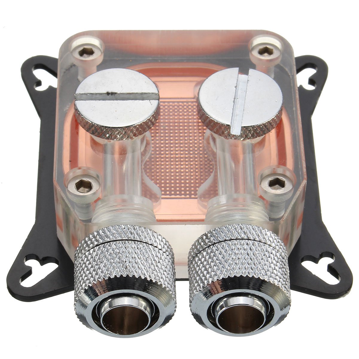 Water Cooling Block Copper for Computer PC GPU 4 Hole Compression Fitting Liquid Cooler G1/4 W41 Water-based Cooler Waterblock