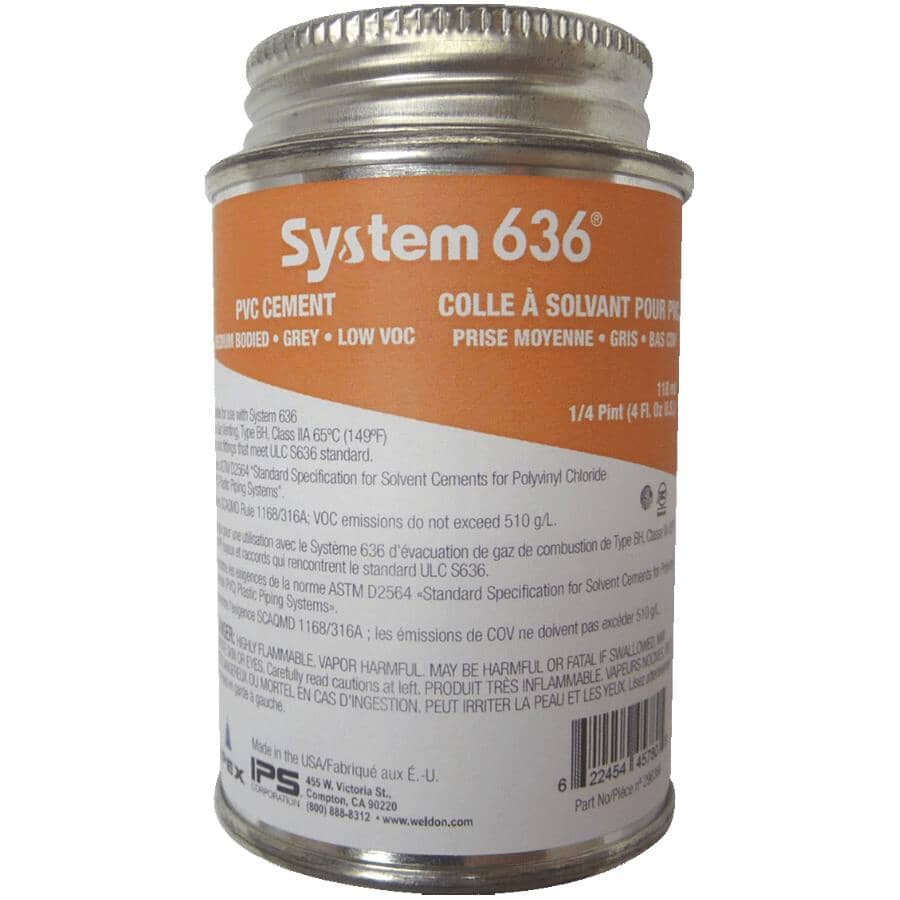 System 636 118ml PVC-FGV System 636 Cement LOW VOC