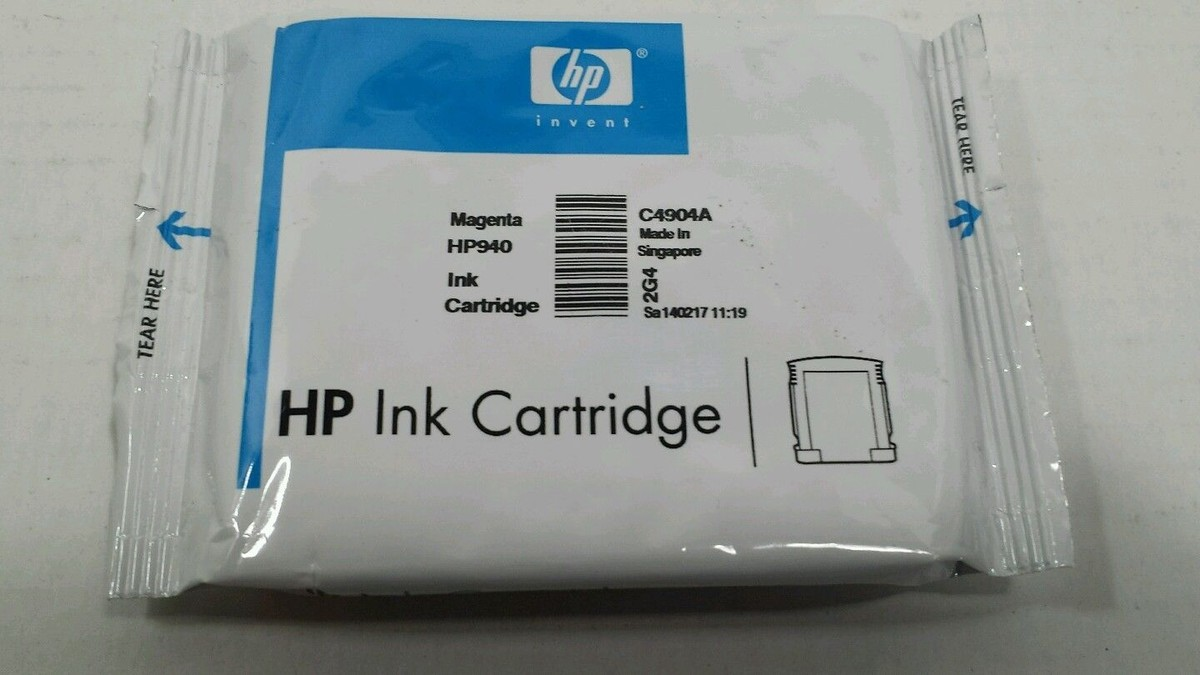 940 magenta red GENUINE HP c4904a ink jet OfficeJet Pro 8000 8500 8500A Printer